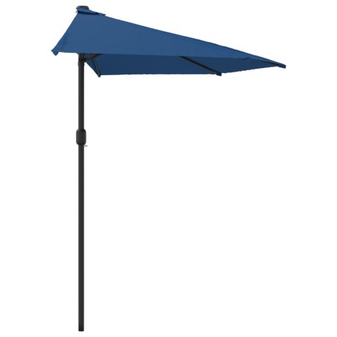  Półparasol balkonowy, aluminium, niebieski, 270x144x222 cm