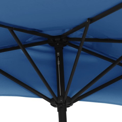  Półparasol balkonowy, aluminium, niebieski, 270x144x222 cm