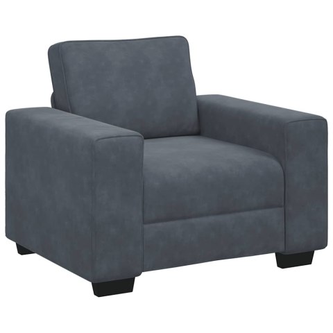  Sofa Fotel Ciemnoszary 60 cm Aksamit
