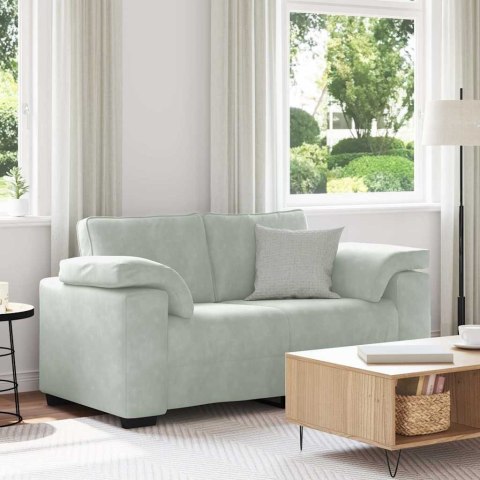  Sofa dwuosobowa Jasnoszara 120 cm Aksamit