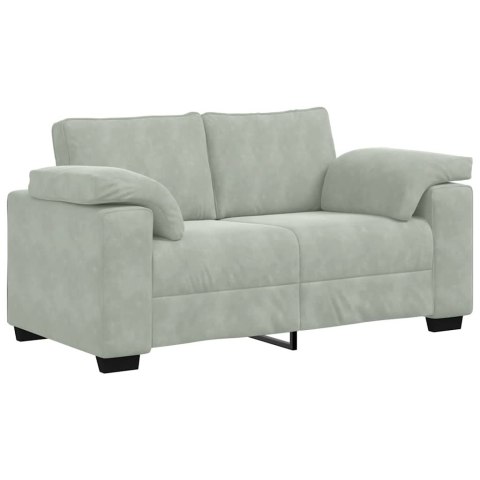  Sofa dwuosobowa Jasnoszara 120 cm Aksamit