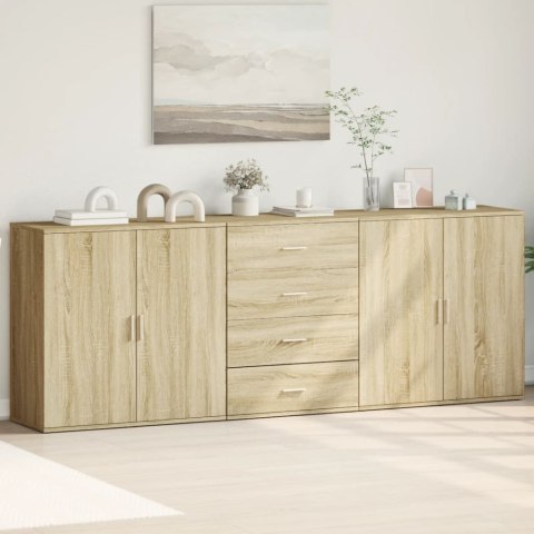  Szafki, 3 szt., dąb sonoma, materiał drewnopochodny