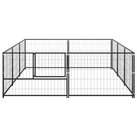  Kojec dla psa, czarny, 6 m², stalowy