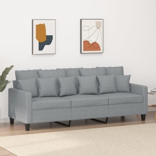  Sofa 3-osobowa, jasnoszara, 180 cm, tapicerowana tkaniną