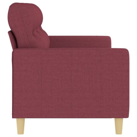  Sofa 3-osobowa, winna czerwień, 180 cm,tapicerowana tkaniną