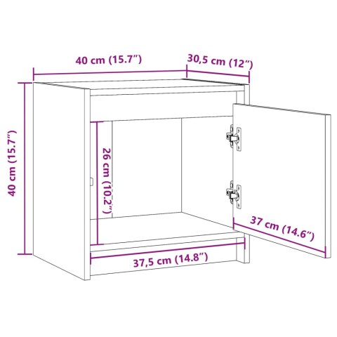  Szafka nocna, 40x30,5x40 cm, lite drewno sosnowe