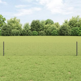  Ogrodzenie z drutu spawanego z 11 słupami U Szare 0.4x25 m Stal