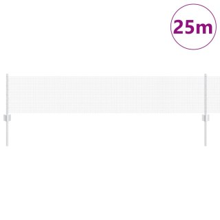  Ogrodzenie z drutu spawanego z 11 słupkami U Srebrnym 0.4x25 m Stal