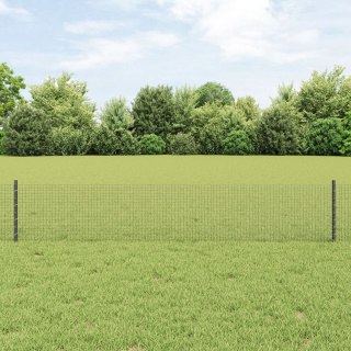  Ogrodzenie z drutu spawanego z 11 słupkami U Szary 0.4x25 m Stal