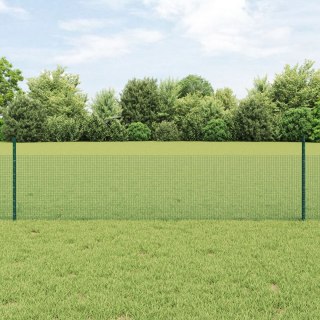  Ogrodzenie z drutu spawanego z 11 słupkami U Zielone 0.5x25 m Stal