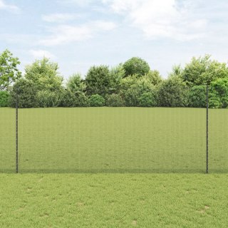  Ogrodzenie z drutu spawanego z 22 słupkami U Szary 1,4x25 m Stal