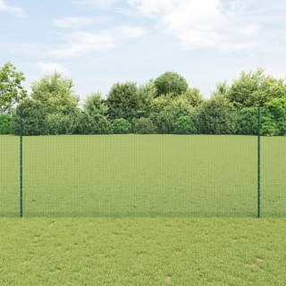  Ogrodzenie z drutu spawanego z 22 słupkami U Zielone 1,4x50 m Stal