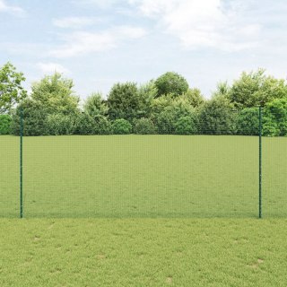  Ogrodzenie z drutu spawanego z 22 słupkami U Zielone 1.4x50 m Stal
