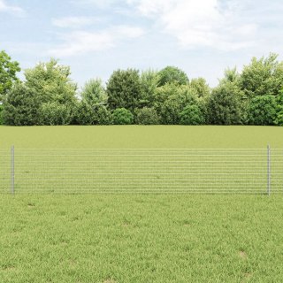  Ogrodzenie z drutu spawanego z 22 słupkami srebrnymi 0.4x50 m ze stali