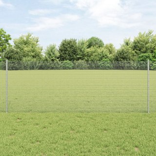  Ogrodzenie z drutu spawanego z 22 słupkami srebrnymi 0,8x50 m stal