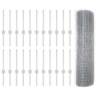  Ogrodzenie z drutu spawanego z 22 słupkami stalowymi 0.4x50 m