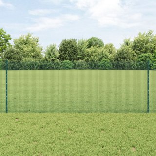  Ogrodzenie z drutu spawanego z 44 słupkami U Zielone 0.8x100 m Stal