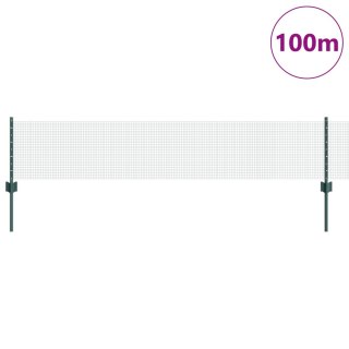  Ogrodzenie z drutu spawanego z 44 słupkami zielonymi 0.4x100 m ze stali