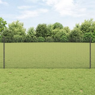  Ogrodzenie z drutu spawanego z 5 słupkami U Szare 0.8x10 m Stal