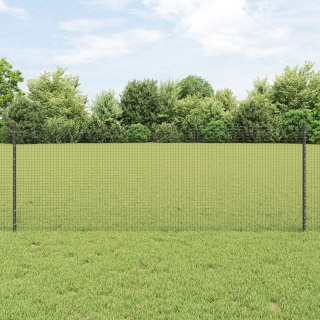 Ogrodzenie z drutu spawanego z 5 słupkami U Szare 0.8x10 m Stal