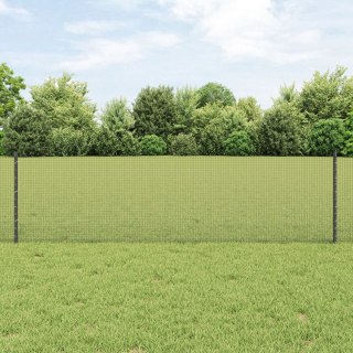  Ogrodzenie z drutu spawanego z 5 słupkami U Szary 0.6x10 m Stal