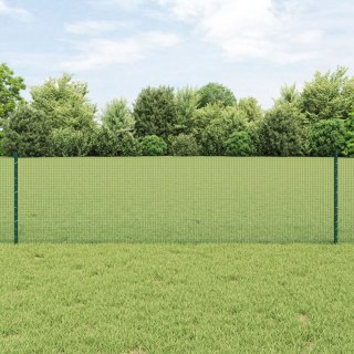  Ogrodzenie z drutu spawanego z 5 słupkami U Zielone 0.6x10 m Stal