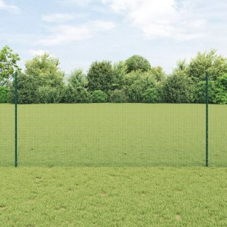  Ogrodzenie z drutu spawanego z 5 słupkami U Zielone 1.2x10 m Stal