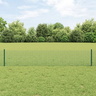  Ogrodzenie z drutu spawanego z 5 słupkami zielonym 0,4x10 m stalowym