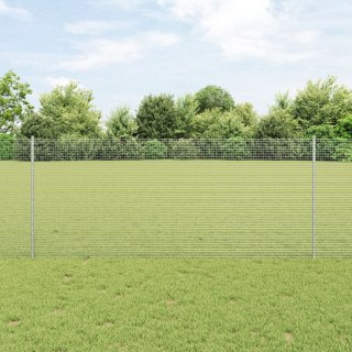  Ogrodzenie z drutu spawanego z 88 słupkami U Srebrne 1x100 m Stal