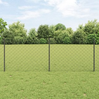  Ogrodzenie z drutu z 10 słupkami U Szary 0.8x10 m Stal