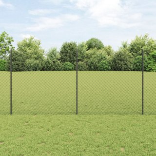  Ogrodzenie z ogniwa z 20 słupami U Szare 1,2 x 10 m Stal