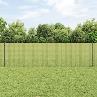  Ogrodzenie z spawanych drutów z 11 słupkami Szary 0.6x25 m Stal