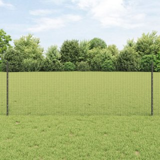  Szary płot spawany z 5 słupkami U 0.8x10 m ze stali