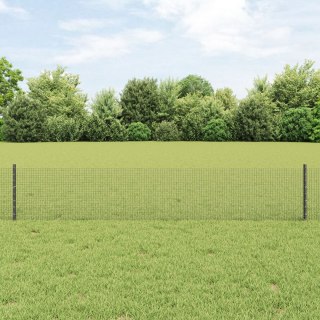  Ogrodzenie z drutu spawanego z 22 słupkami U w szarym 0.4x50 m ze stali
