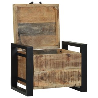 Skrzynie do przechowywania vidaXL 40x30x30cm z litego drewna mango i metalu