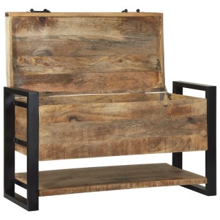 VidaXL Skrzynia do Przechowywania Surowe Mango Lite Drewno 80 x 35 x 45 cm