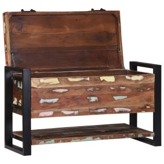 VidaXL Skrzynia do przechowywania Wielokolorowa 80x35x45 cm Lite drewno z odzysku