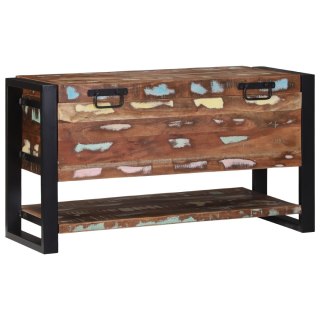 VidaXL Skrzynia do przechowywania Wielokolorowa 80x35x45 cm Lite drewno z odzysku