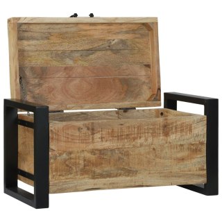 VidaXL Skrzynie do przechowywania 60x30x30cm lite drewno mango i metal