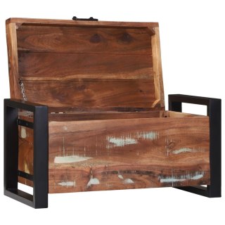 VidaXL Skrzynie do przechowywania 60x30x30cm z litego drewna z recyklingu i metalu