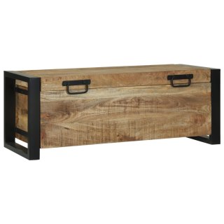 VidaXL Skrzynie do przechowywania 80x30x30cm z litego drewna mango i metalu