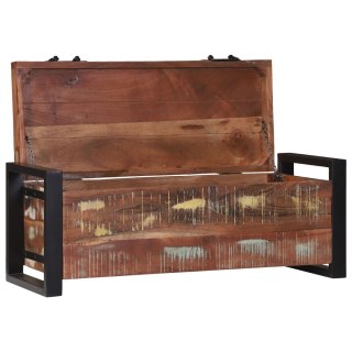 VidaXL Skrzynie do przechowywania 80x30x30cm z solidnego drewna z odzysku i metalu