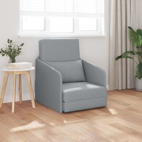 Sofa na podłogę 2 w 1 Jasnoszara 65x80x83 cm Tkanina Sofa na podłogę 2 w 1 Jasnoszara 65x80x83 cm Tkanina