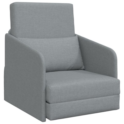 Sofa na podłogę 2 w 1 Jasnoszara 65x80x83 cm Tkanina Sofa na podłogę 2 w 1 Jasnoszara 65x80x83 cm Tkanina