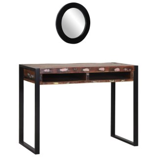  Toaletka z lustrem Wielokolorowa 100x50x75 cm z litego drewna z odzysku