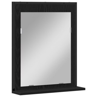 Lustro łazienkowe  Czarny Dąb 50x12x60 cm Materiał drewnopochodny