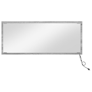 Lustro  Szaro-sonoma Drewno inżynieryjne 90 x 33 cm Lustro