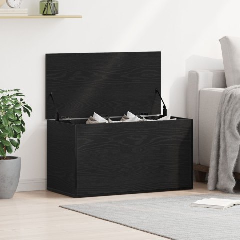 Skrzynia na przechowywanie  Czarny Dąb 84x42x46 cm Z materiału drewnopochodnego