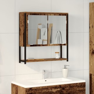 Szafka lusterkowa do łazienki  Stare Drewno 60x16x60 cm Drewno inżynieryjne