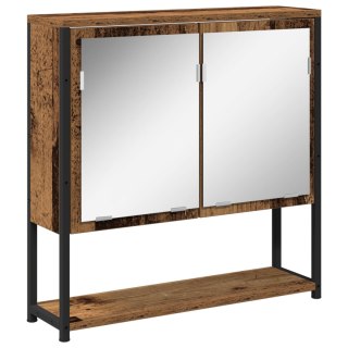 Szafka lusterkowa do łazienki  Stare Drewno 60x16x60 cm Drewno inżynieryjne